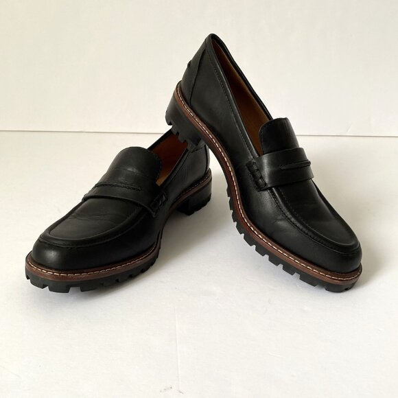Madewell The Corinne Lugsole Leather Loafers Black - Picture 4 of 11